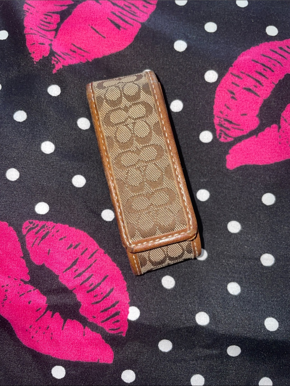 Coach Signature Canvas Lipstick 💄 Holder